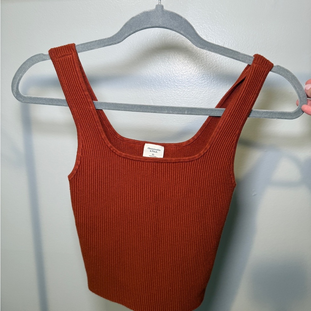 Abercrombie & Fitch Rust Ribbed Tank Top